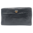 Gucci Interlocking Black Leather Clutch Bag
