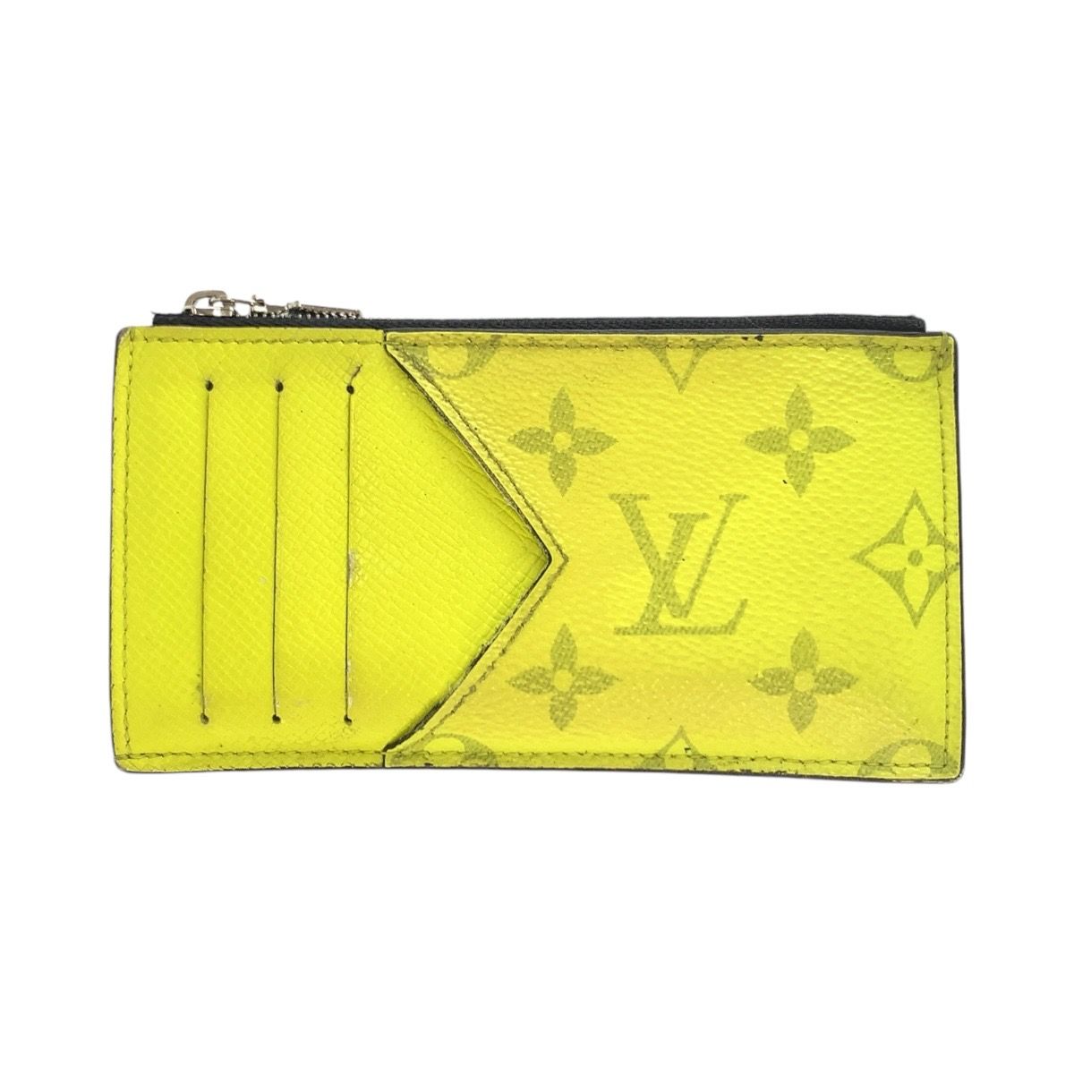 Louis Vuitton Taigarama Coincard Holder Jaune Yellow Coin Case Fragment