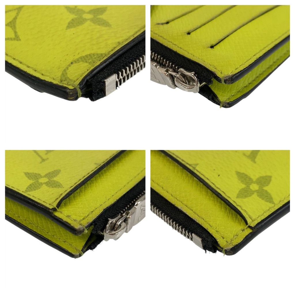 Louis Vuitton Taigarama Coincard Holder Jaune Yellow Coin Case Fragment — view 7