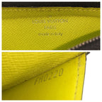 Louis Vuitton Taigarama Coincard Holder Jaune Yellow Coin Case Fragment — view 3