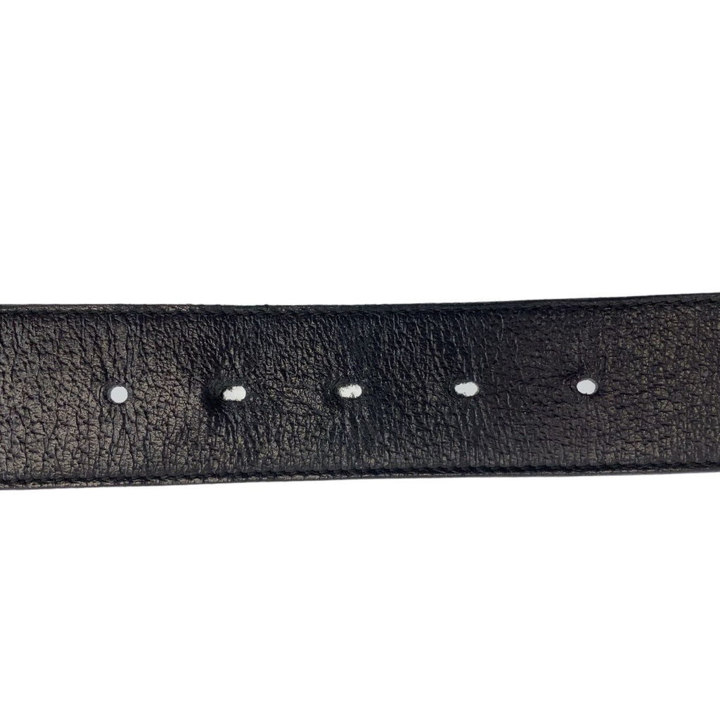 Gucci GG Marmont 85 34 Inch Black Silver Leather Belt Buckle — view 8