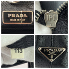 Prada Triangular Black Silver Tote Bag — view 4