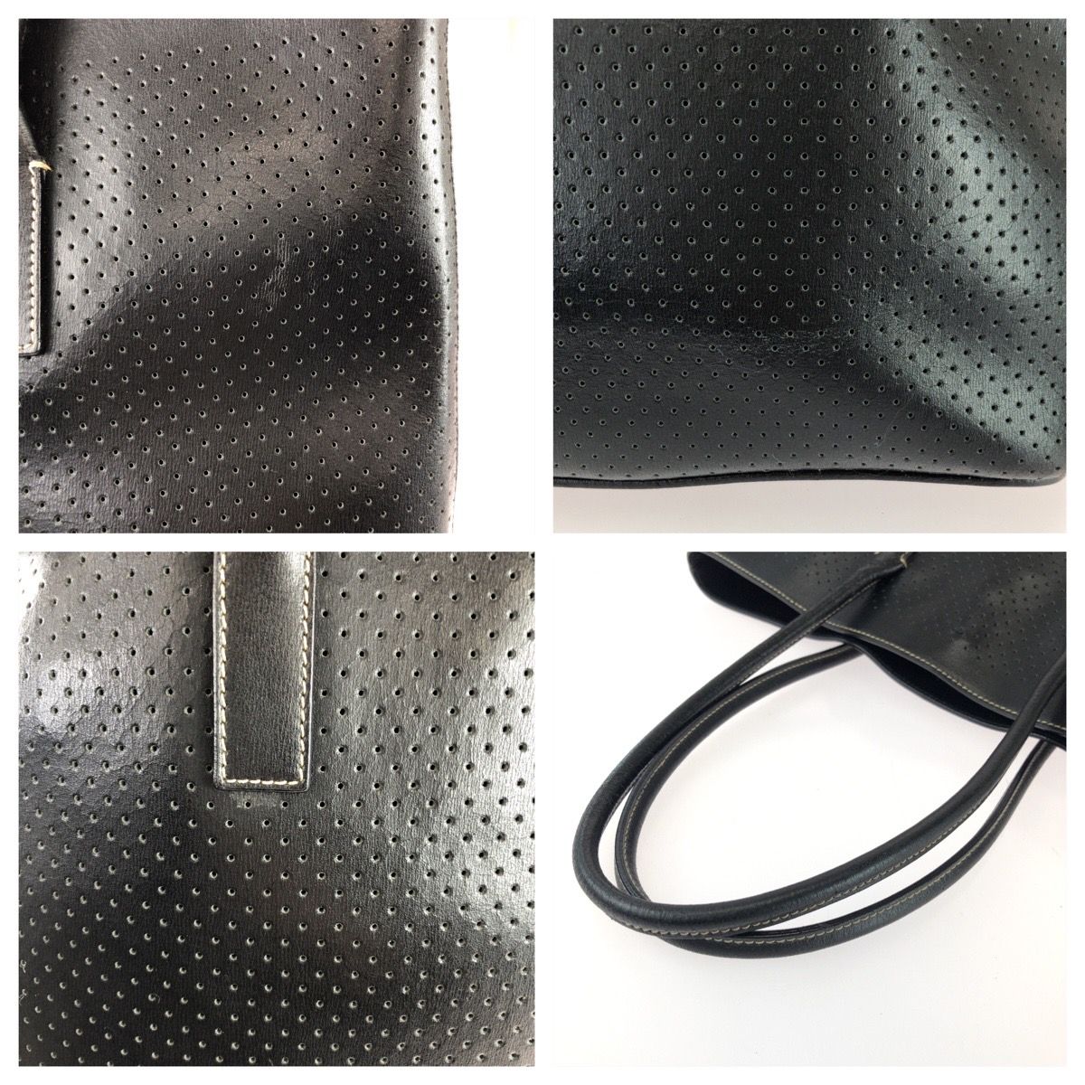 Prada Triangular Black Silver Tote Bag — view 6