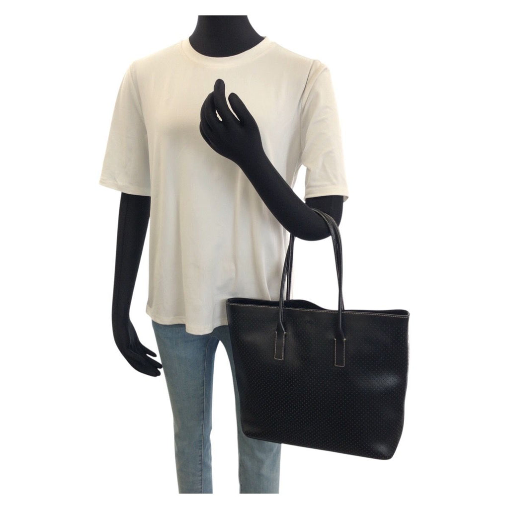 Prada Triangular Black Silver Tote Bag — view 7