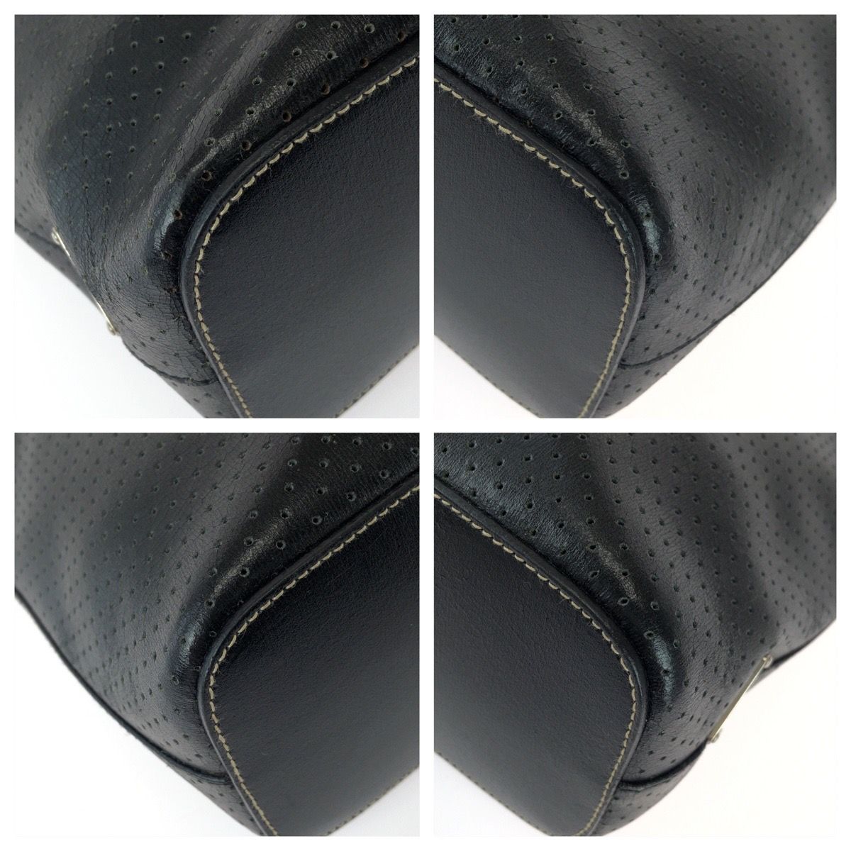 Prada Triangular Black Silver Tote Bag — view 3