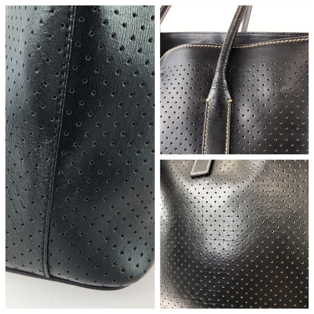 Prada Triangular Black Silver Tote Bag — view 5