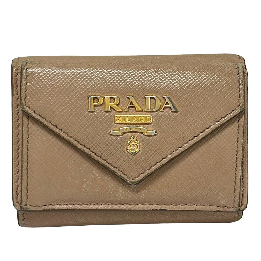 Prada Beige Leather Wallet