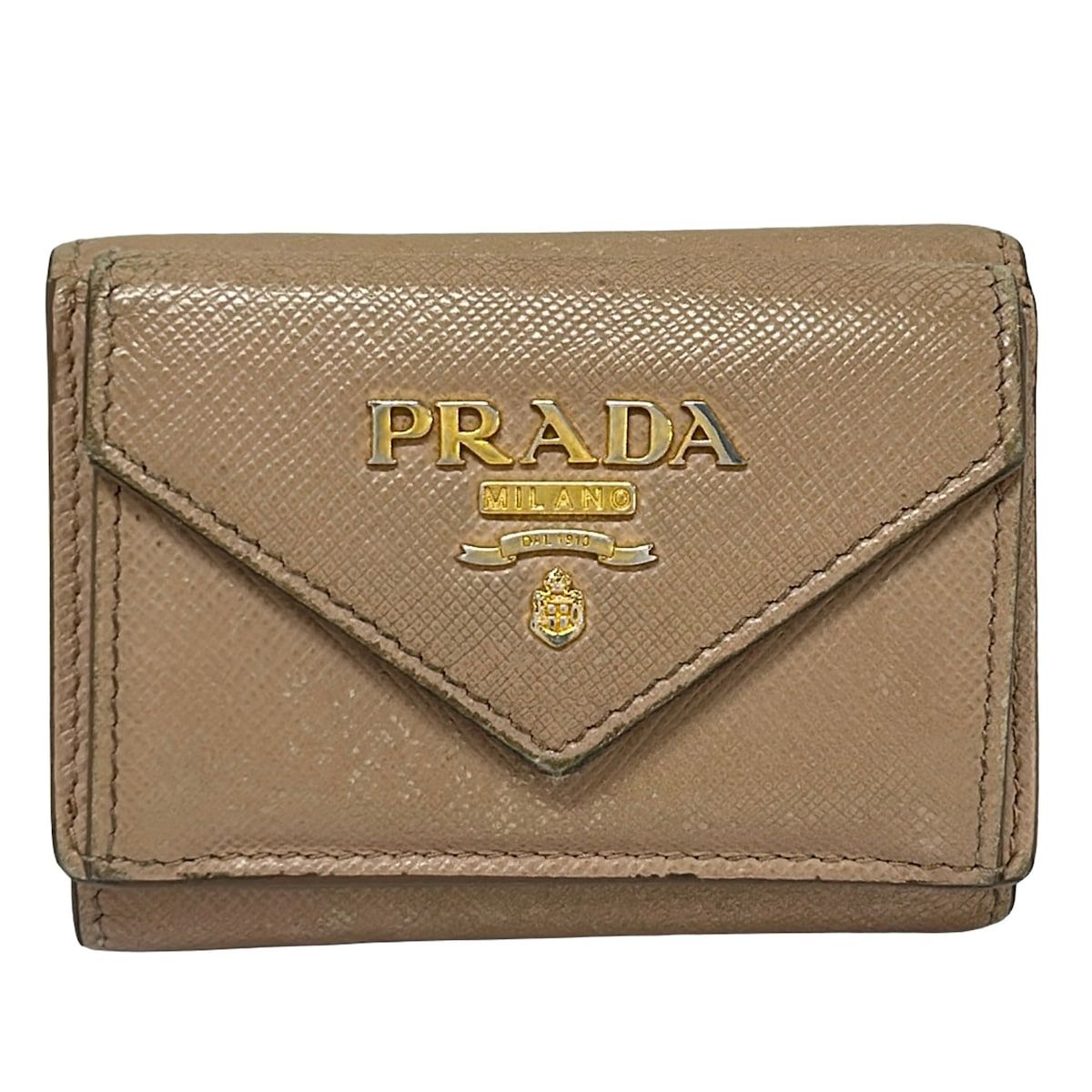 Prada Beige Leather Wallet