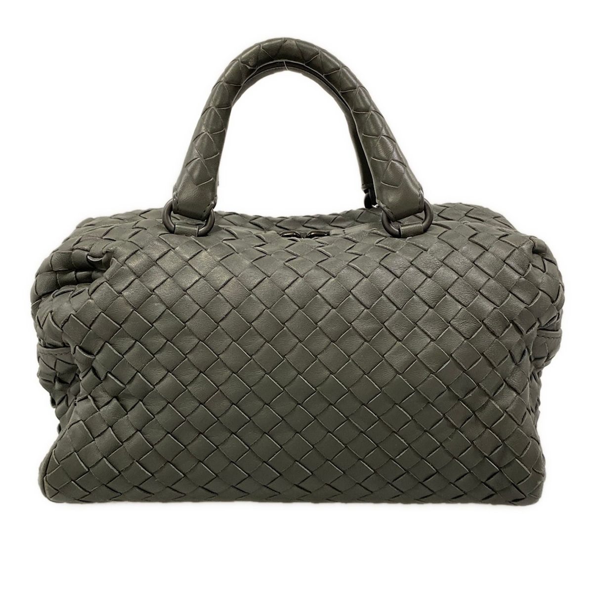 Bottega Veneta Handbag Intrecciato Dark Gray Leather — view 3