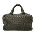 Bottega Veneta Handbag Intrecciato Dark Gray Leather