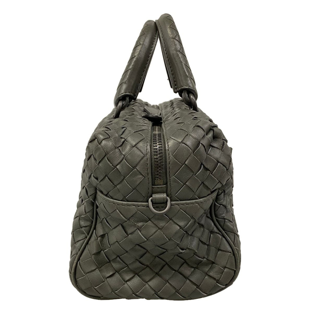 Bottega Veneta Handbag Intrecciato Dark Gray Leather — view 4
