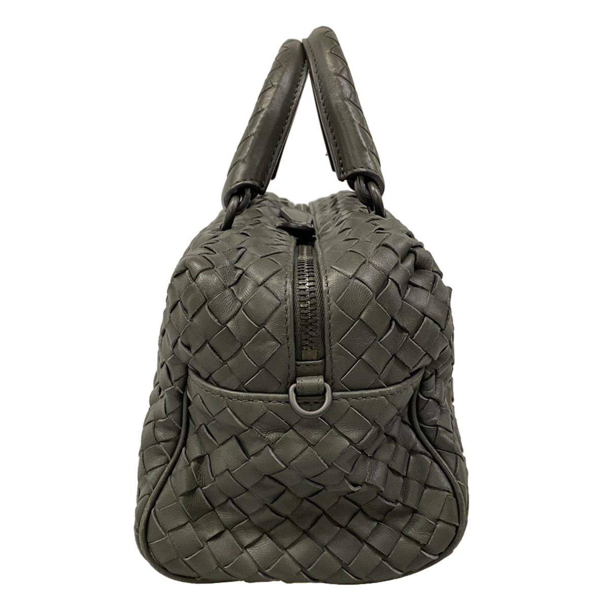 Bottega Veneta Handbag Intrecciato Dark Gray Leather — view 4