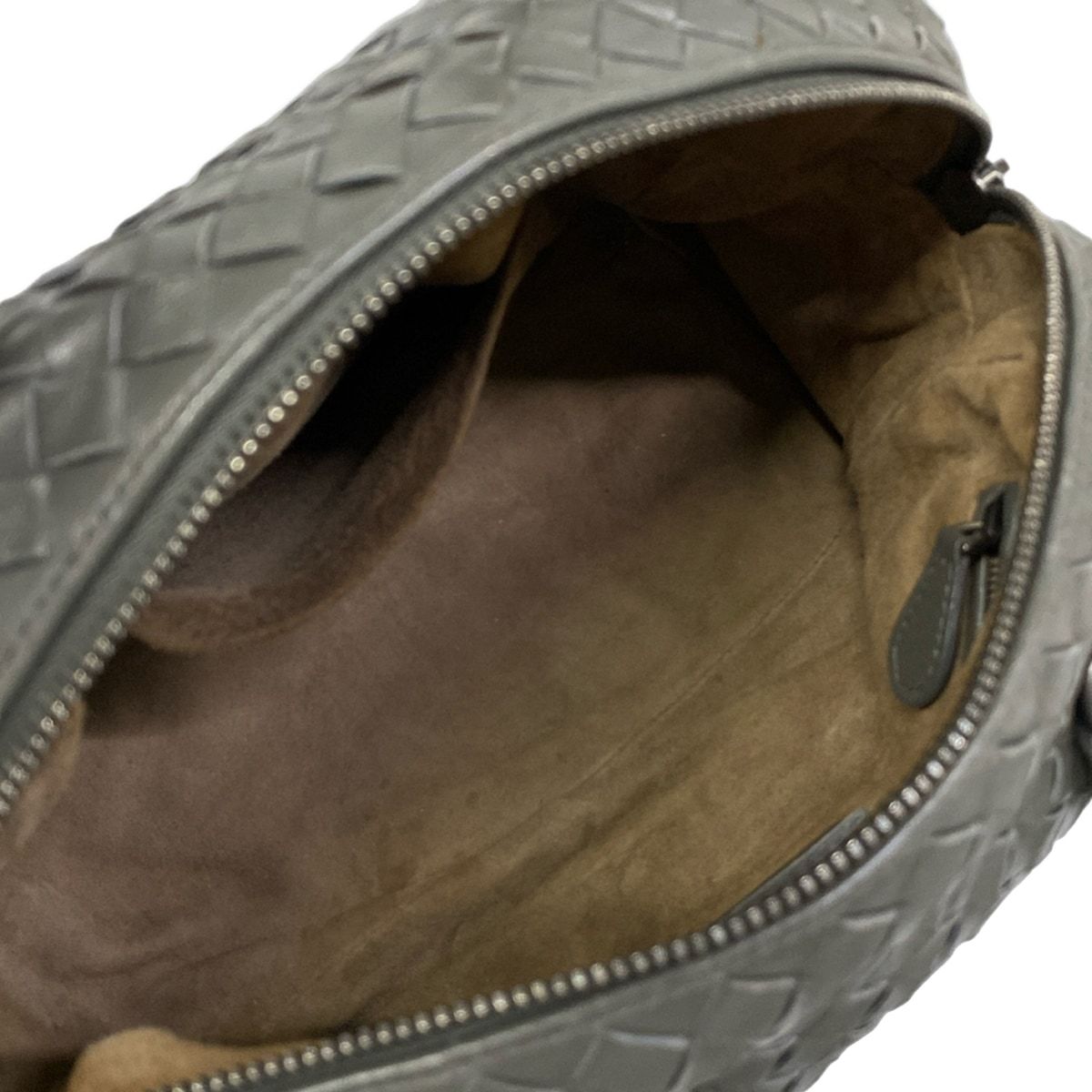 Bottega Veneta Handbag Intrecciato Dark Gray Leather — view 7