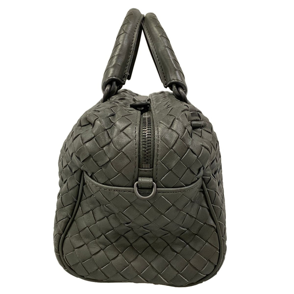 Bottega Veneta Handbag Intrecciato Dark Gray Leather — view 2