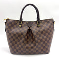 Louis Vuitton Sienna MM Damier Ebene Leather Brown Handbag Gold