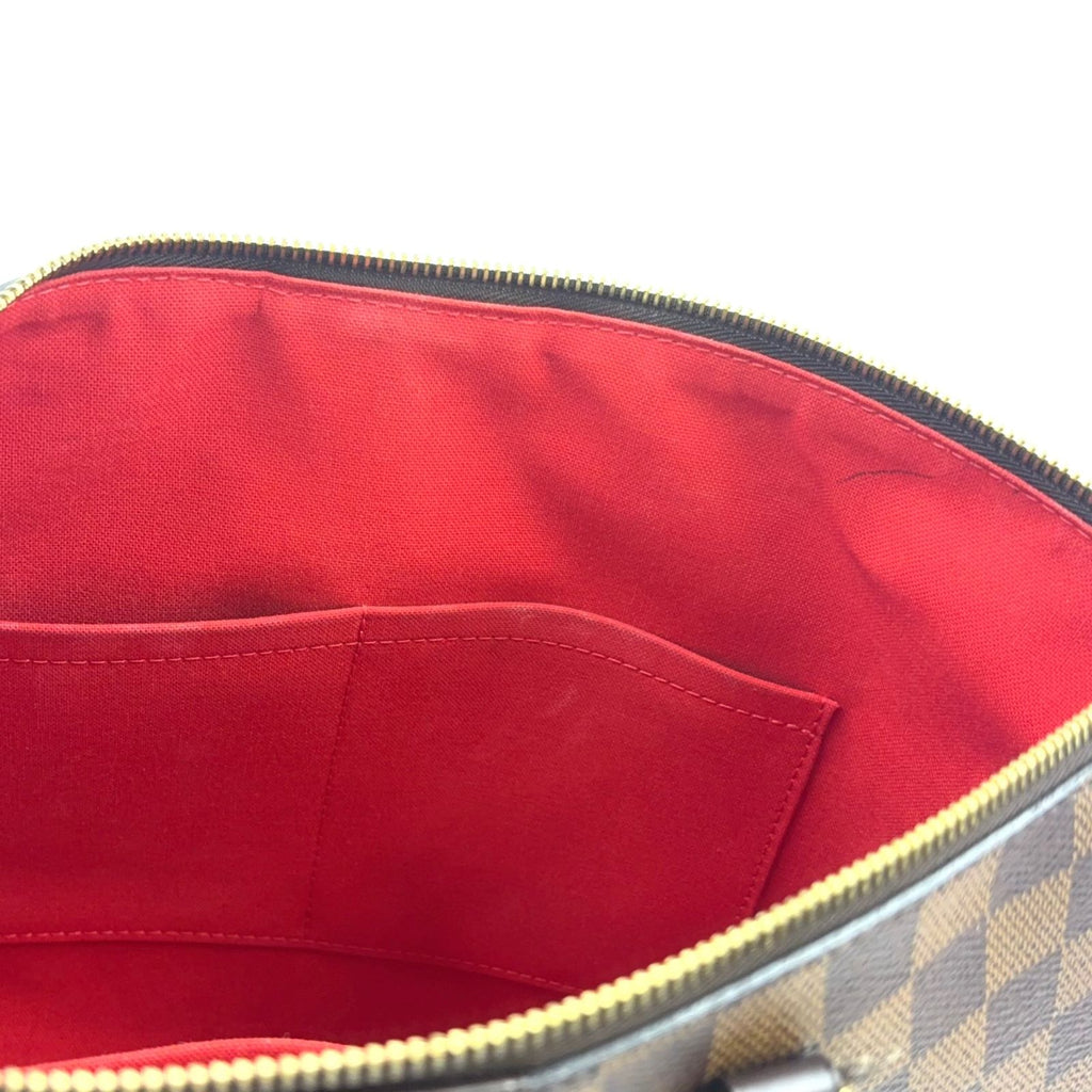 Louis Vuitton Sienna MM Damier Ebene Leather Brown Handbag Gold — view 8