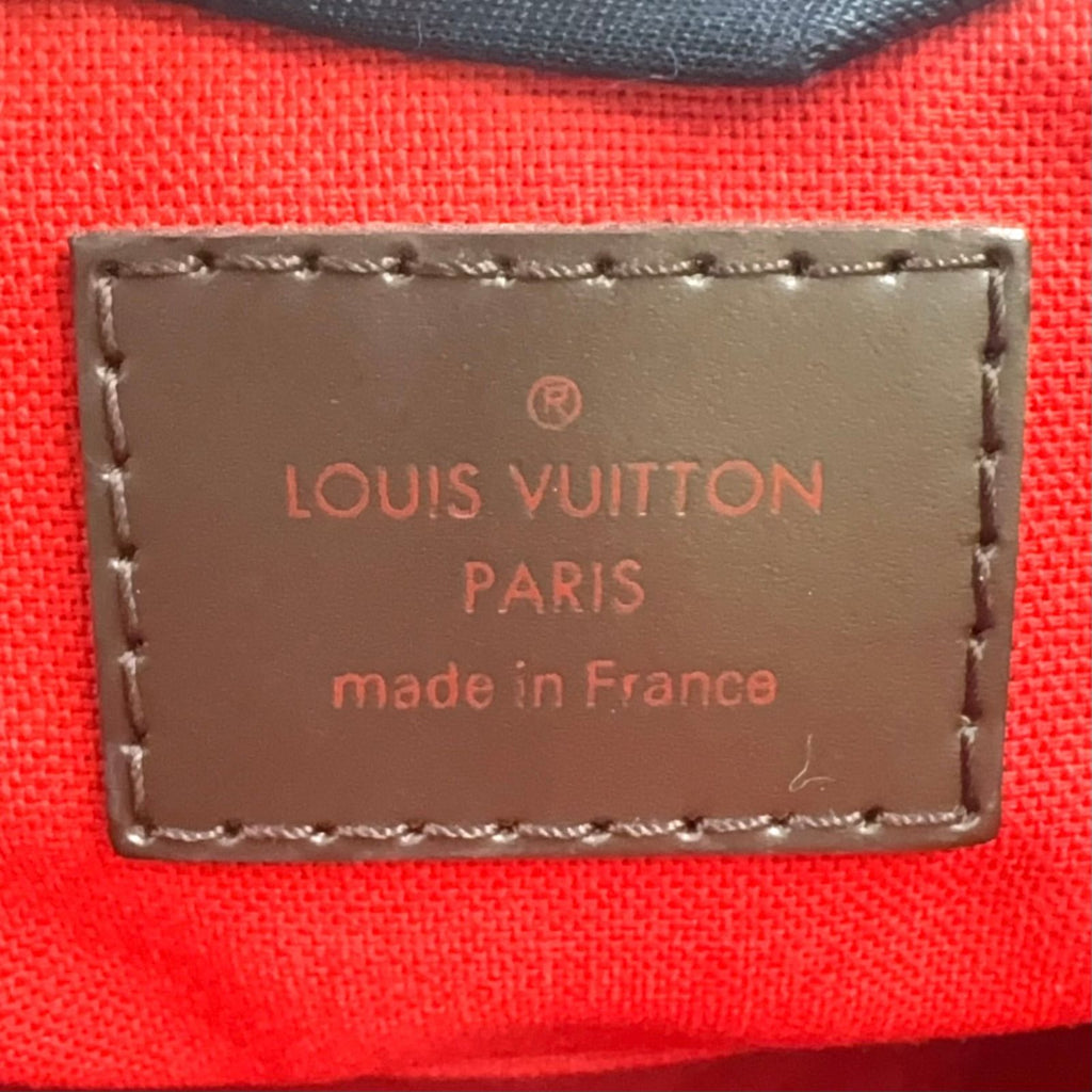 Louis Vuitton Sienna MM Damier Ebene Leather Brown Handbag Gold — view 4