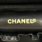 Chanel CC Logo Vanity Caviar Leather Black Handbag Gold — view 4