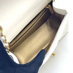 Chanel Coco Ball Mini Quilted Random Lambskin White Shoulder Bag Gold — view 3