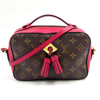 Louis Vuitton Saintonge Monogram Freesia Leather Pink Brown Shoulder Bag Gold