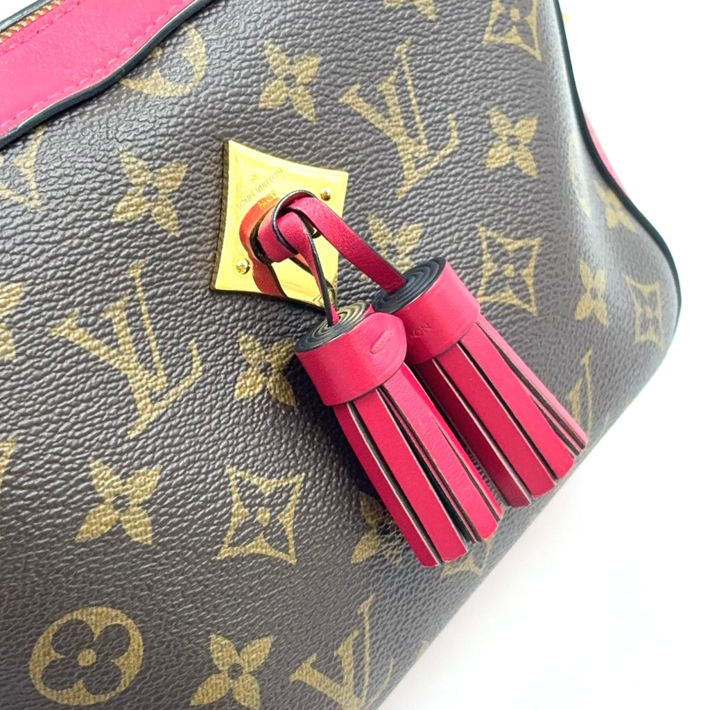 Louis Vuitton Saintonge Monogram Freesia Leather Pink Brown Shoulder Bag Gold — view 6