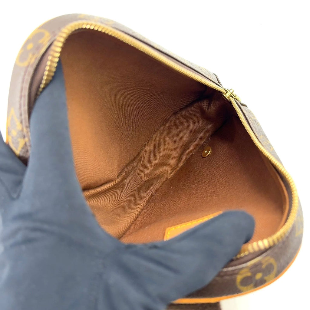 Louis Vuitton Pochette Gange Monogram Leather Brown Light Belt Bag Gold — view 3