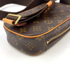 Louis Vuitton Pochette Gange Monogram Leather Brown Light Belt Bag Gold — view 8