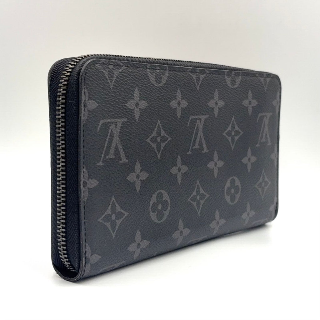 Louis Vuitton Zippy Organizer NM Monogram Eclipse Wallet Leather Black Silver — view 2