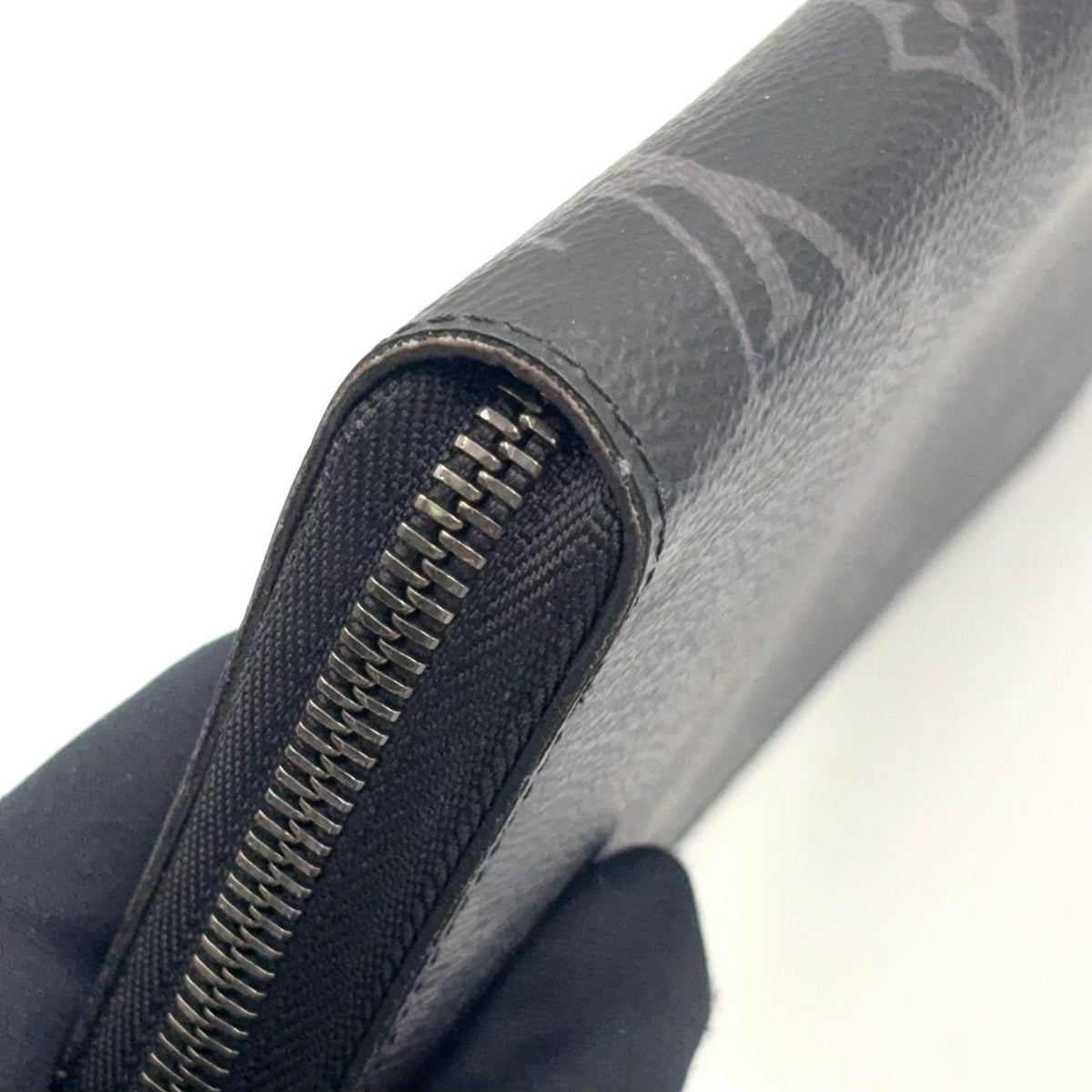 Louis Vuitton Zippy Organizer NM Monogram Eclipse Wallet Leather Black Silver — view 6