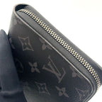 Louis Vuitton Zippy Organizer NM Monogram Eclipse Wallet Leather Black Silver — view 5