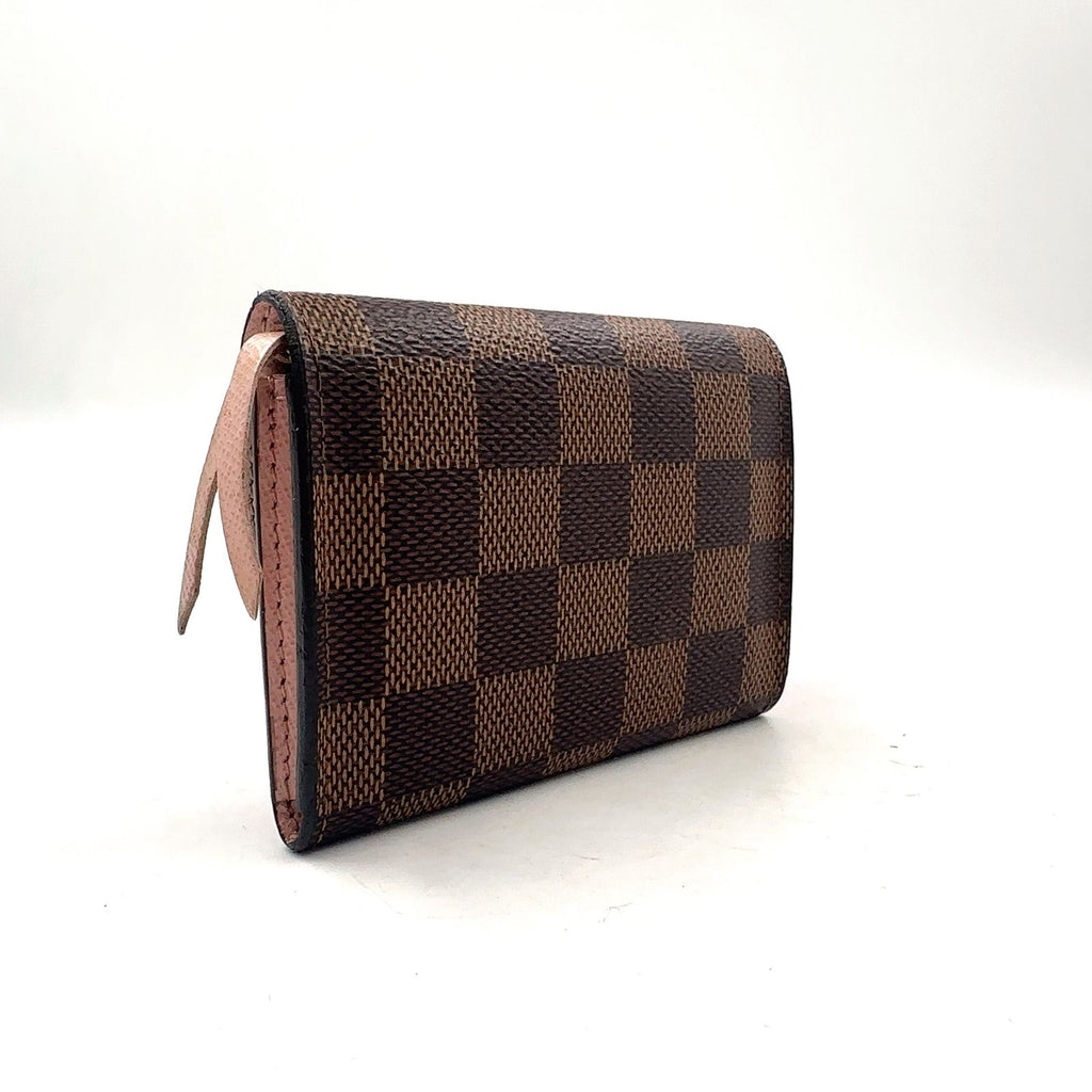 Louis Vuitton Porte-Monnaie Rosalie Damier Ebene Rose Ballerine Leather Brown — view 2