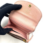 Louis Vuitton Porte-Monnaie Rosalie Damier Ebene Rose Ballerine Leather Brown — view 3