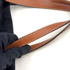 Gucci GG Pattern Leather Nylon Navy Brown Tote Bag Gold — view 6