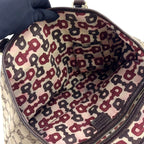 Gucci GG Canvas Sherry Line Leather Brown Beige Tote Bag Gold — view 5