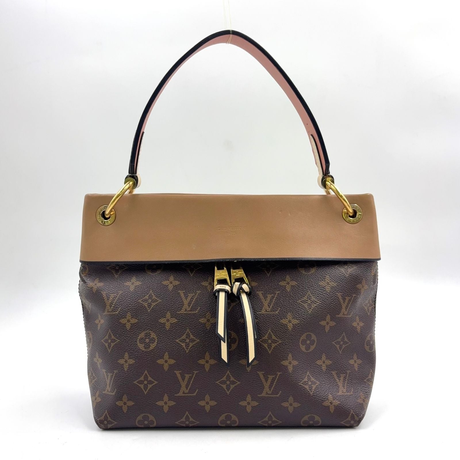 Louis Vuitton Roulis Besace Monogram Leather Brown Beige Gold Shoulder Bag