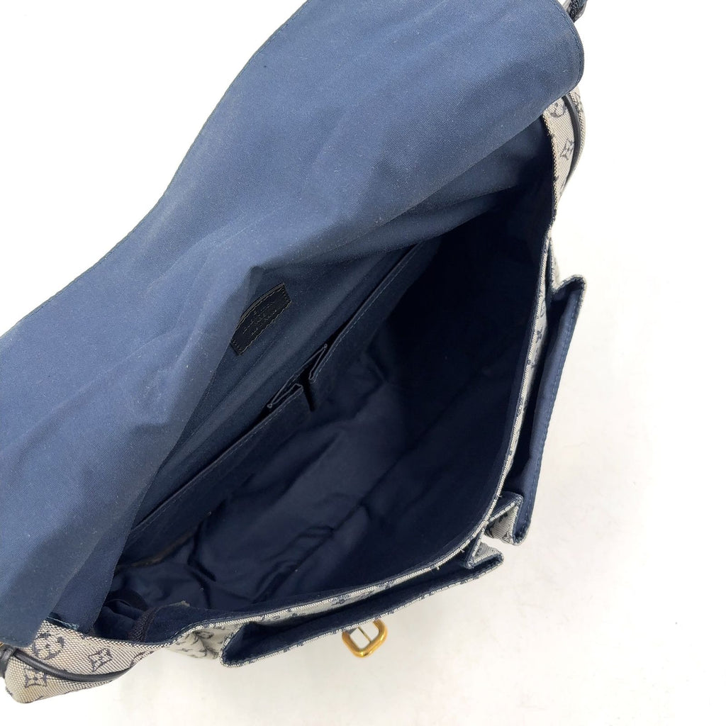 Louis Vuitton Sac Maman Monogram Mini Blue Mother's Canvas Navy Light Gray — view 3