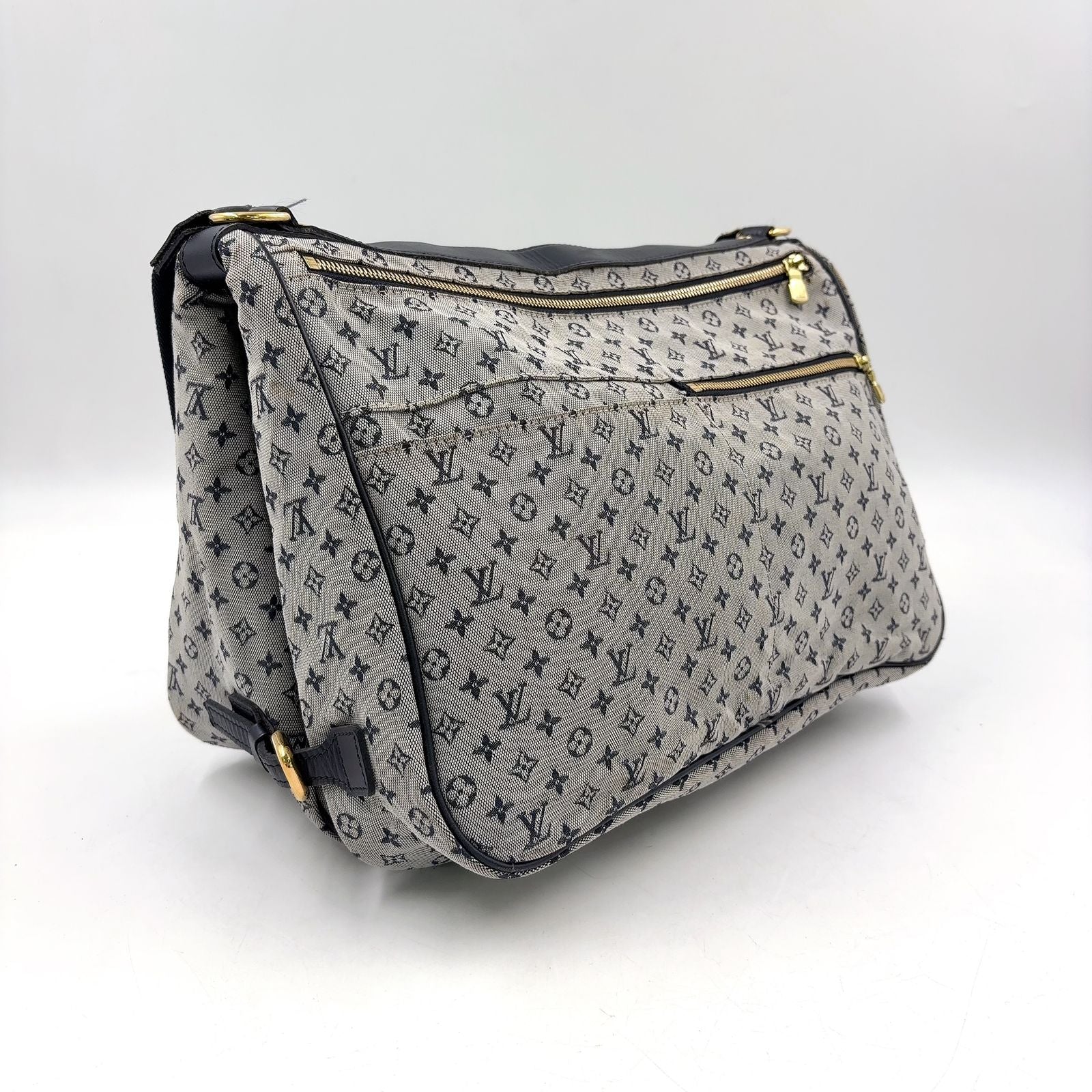 Louis Vuitton Sac Maman Monogram Mini Blue Mother's Canvas Navy Light Gray — view 2