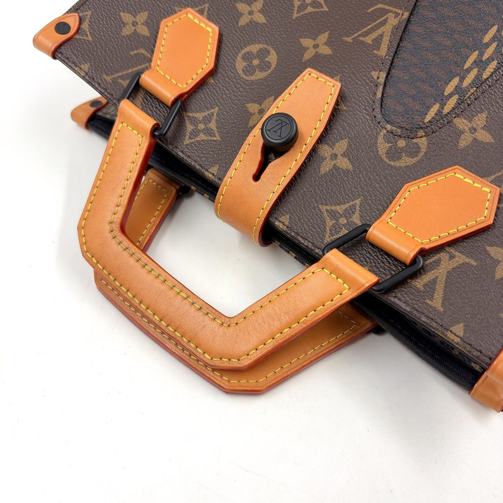 Louis Vuitton Mini Tote Damier Ebene Giant LV Squared Shoulder Bag Leather — view 5