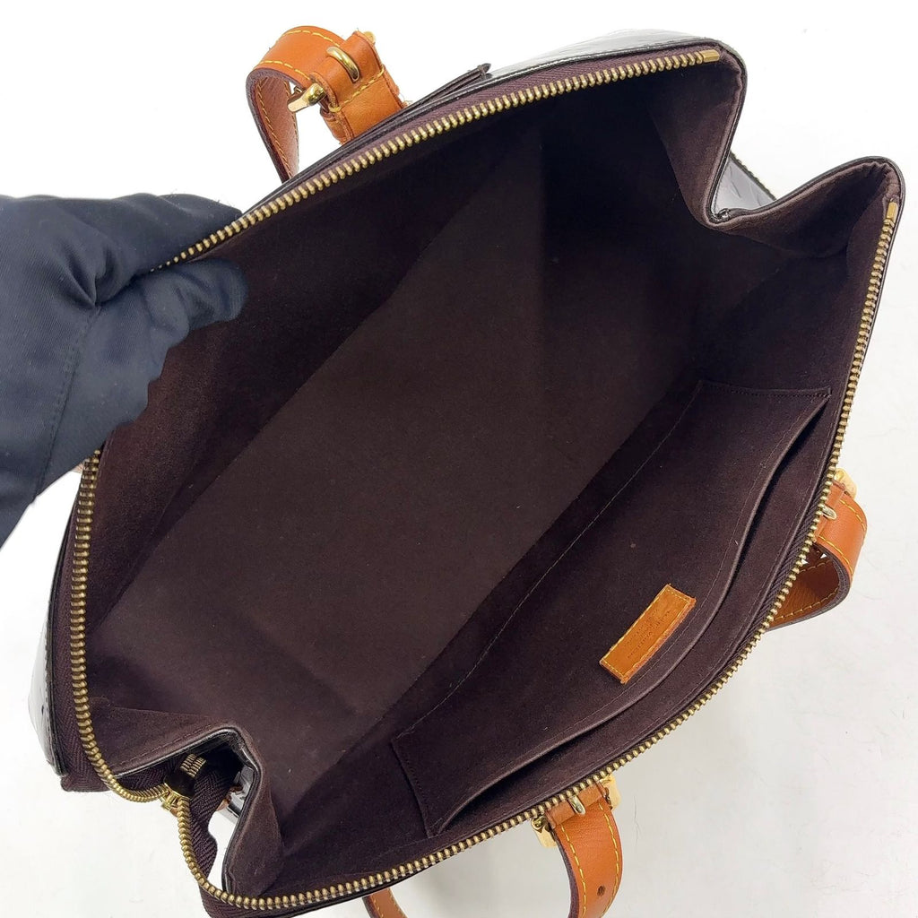 Louis Vuitton Rosewood Avenue Monogram Vernis Amarante Leather Enamel Dark — view 3