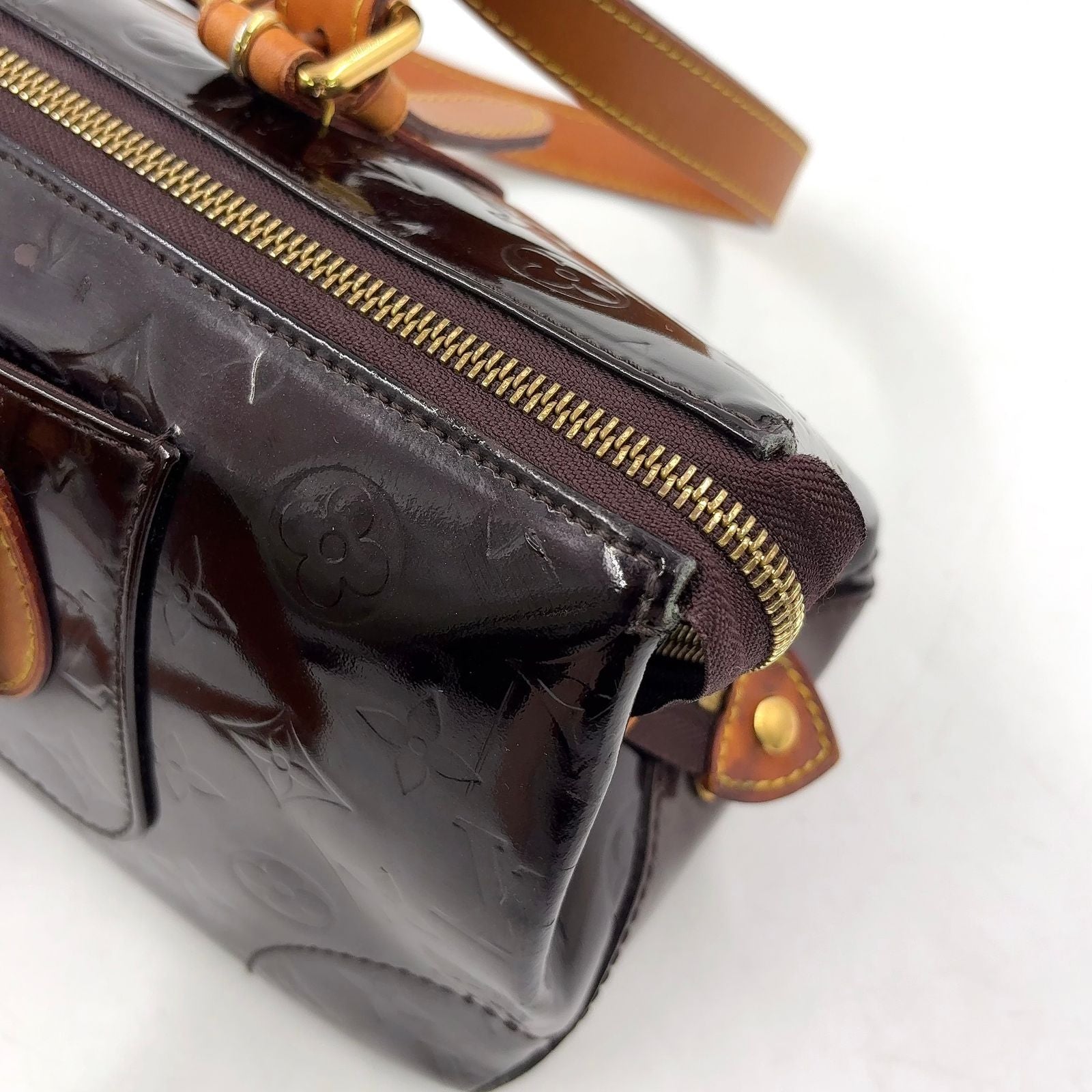 Louis Vuitton Rosewood Avenue Monogram Vernis Amarante Leather Enamel Dark — view 8