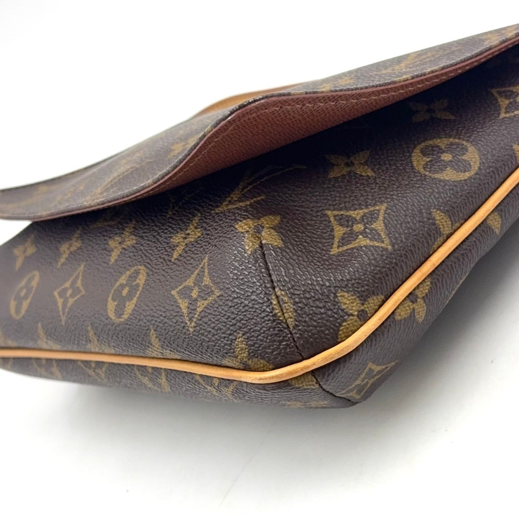 Louis Vuitton Musette Tango Short Strap Monogram Leather Brown Shoulder Bag Gold — view 7