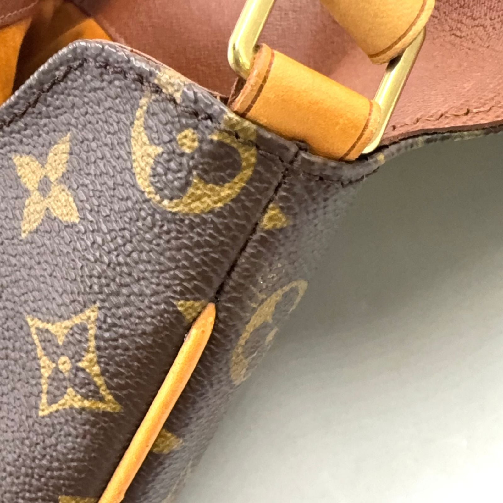 Louis Vuitton Musette Tango Short Strap Monogram Leather Brown Shoulder Bag Gold — view 5