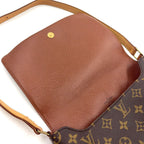 Louis Vuitton Musette Tango Short Strap Monogram Leather Brown Shoulder Bag Gold — view 8