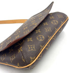 Louis Vuitton Musette Tango Short Strap Monogram Leather Brown Shoulder Bag Gold — view 6