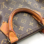 Louis Vuitton Speedy 35 Monogram Leather Brown Light Handbag Gold — view 7