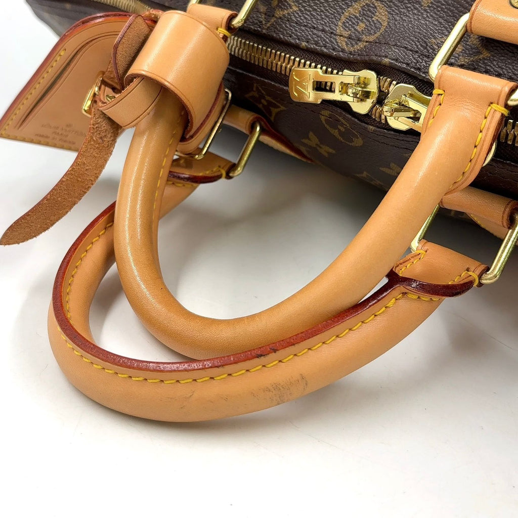 Louis Vuitton Keepall 45 Monogram Leather Brown Light Boston Bag Gold — view 5