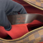 Louis Vuitton Naviglio Damier Ebene Brown Shoulder Bag Gold — view 4