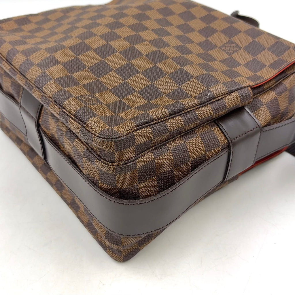 Louis Vuitton Naviglio Damier Ebene Brown Shoulder Bag Gold — view 8