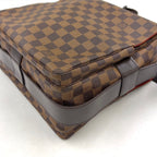 Louis Vuitton Naviglio Damier Ebene Brown Shoulder Bag Gold — view 8
