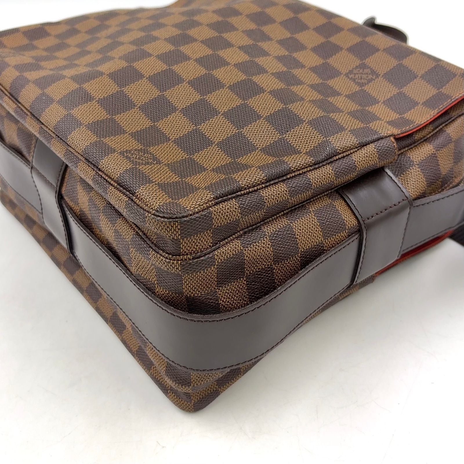 Louis Vuitton Naviglio Damier Ebene Brown Shoulder Bag Gold — view 8